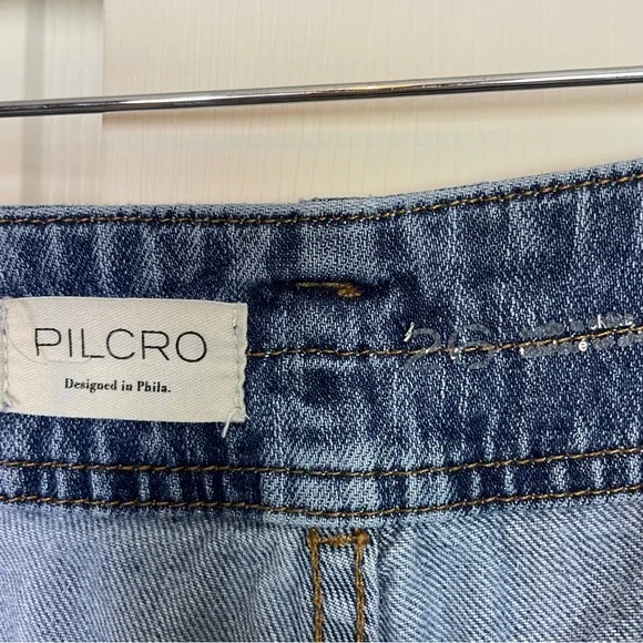 Anthropologie Pilcro Seamed High Rise Wide Leg Jeans Sz 26 - Picture 9 of 12